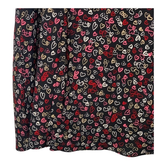 Loft silky midi heart skirt with slit - size 10P - Picture 4 of 11